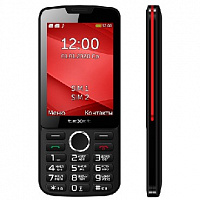 TEXET TM-308 Черный/красный Телефон мобильный