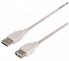 REXANT (18-1116) Кабель USB (шт. USB A ? гн. USB A) 3 метра, серый REXANT Дата-кабель
