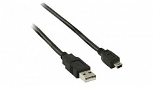 VS (U310) USB2.0 A вилка-MiniUSBвилка, 1,0 м черный Кабель