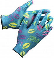 GRINDA S-M, синие, прозрачное нитриловое покрытие, садовые перчатки (11296-S) Садовые перчатки
