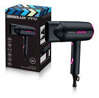 ERGOLUX ELX-HD13-C02 черный/розовый PRO Фен