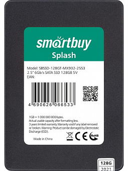 SMARTBUY (SBSSD-128GT-MX902-25S3) 2,5" SSD splash 128gb tlc sata3 Накопитель