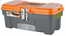 BLOCKER BR3930СРСВЦОР 16 с металлическим замком серо-свинцовый/оранжевый Ящик для инструментов