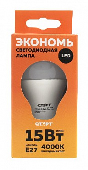 СТАРТ (17287) LEDGLS E27 15W40 WS Лампа светодиодная