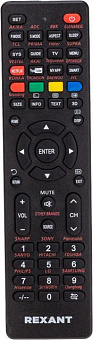 REXANT (38-0003) Пульт универсальный для телевизора RX-708E черный Пульт универсальный для телевизора
