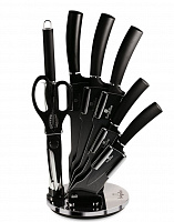 BERLINGER HAUS BH-2565 Black Silver Collection Набор ножей на подставке 8 пр. Наборы ножей