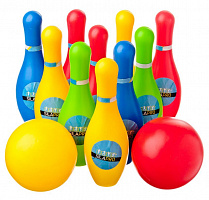 SILAPRO Набор для игры в боулинг 12 пр (кегли 16,5см, шар d9см), пластик 134-095 Подвижные игры на воздухе