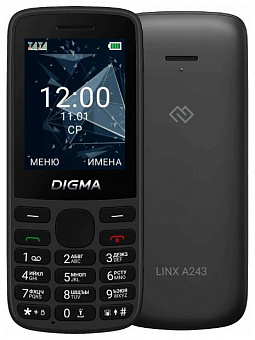 DIGMA Linx A243 32Mb Black Телефон мобильный