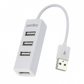 PERFEO (PF_A4526) USB-HUB 4 PORT PF-HYD-6010H, белый USB хаб