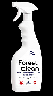 FOREST CLEAN Лосьон с антибактериальным эффектом, спрей. На основе изопропилового СПИРТА (65%) 500мл Лосьон с антибактериальным эффектом