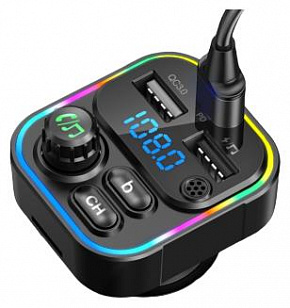 ACV FMT-130B Ж-К диспл/USB/Bluetooth/RGB FM-трансмиттер