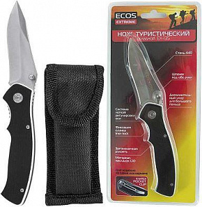 ECOS Нож туристический складной EX-135 G10 черный 325135 Нож туристический