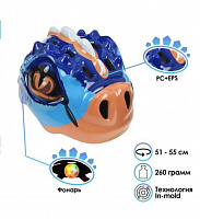 РОССИЯ Детский велосипедный шлем, размер 51-55CM, 028-M771, цвет синий 7101775 Детский велосипедный шлем