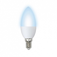VOLPE (UL-00003795) LED-C37-7W/NW/E14/FR/NR Белый свет 4000K Лампа светодиодная