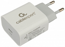Cablexpert (21075) MP3A-PC-44, QC3.0/PD, 1 порт Type-C, белый, пакет Универсальный адаптер питания