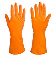VETTA 447-034 Перчатки резиновые спец. для уборки оранжевые S Перчатки