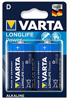 VARTA Батарея Longlife power LR20 BL2 Alkaline D (2шт) блистер