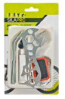 SILAPRO Ремкомплект велосипед (клей, ключ, терка, 5 заплаток, 2 колп, 2 жгут, 2 монтировки с крючк) Велоаксессуары
