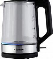 HYUNDAI HYK-G8808 1.7л. 2200Вт черный/серебристый (стекло) Чайник