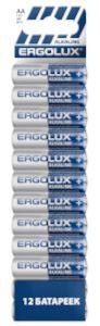 ERGOLUX (15199) Alkaline BP12 LR6 (ПРОМО, LR6 BP12, пальчиковая батарейка АА 1.5В) батарейки