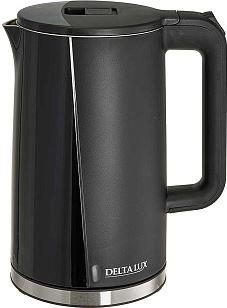 DELTA LUX DE-1011 black (1,8л. металл/пластик) Чайник