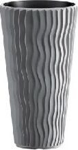 PROSPERPLAST Кашпо SANDY SLIM DPSP400-405U серый 2пр 18 и 45л Кашпо