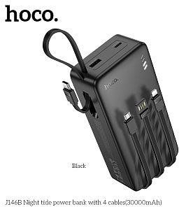 HOCO (6942007645935) J146B 30000mAh 1USB+1Type-C 2.0A, черный Powe Bank
