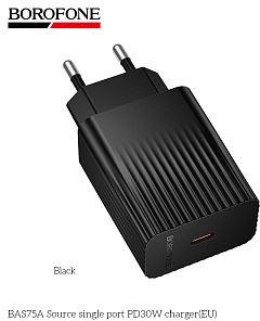 BOROFONE (6941991122811) BAS75A 1Type-C 3.0A PD 30W Black СЗУ