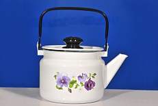 ЛЫСЬВА 27104П2 Анютины глазки эмал. 2,0л Чайник эмалированный ЛЫСЬВА 27104П2 Чайник эм. 2,0л Анют.глазки