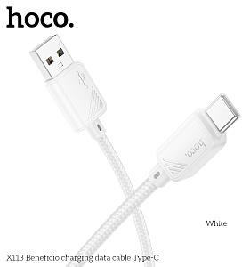 HOCO (6942007646185) X113a USB 3.0A для Type-C - 1м , белый Кабель