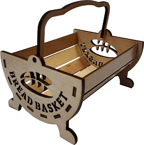 РОССИЯ 202001 Корзинка ?Булочка? с ручкой. Прозрачный лак