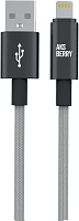 AKSBERRY (6900295490019) X163 Nylon silk USB-A – Lightning, серый Кабель