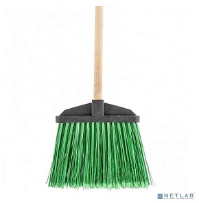 СИБРТЕХ Метла полипропиленовая, 345х200х1420 мм, веерная распушенная, деревянный черенок, Россия [63230] Метла