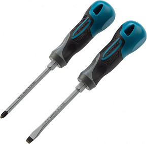 GROSS Набор отверток комбинированный 2 шт, S2, трехкомпонентная рукоятка Набор отверток