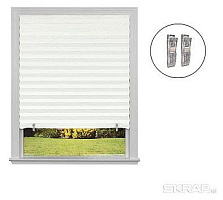 РЫЖИЙ КОТ Самоклеящиеся шторы-плиссе Skandi, размер 60х160см, цвет белый 105043 Самоклеящиеся шторы-плиссе