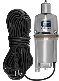 СИБРТЕХ СВН300Н-15, нижний забор, 300 Вт, напор 75 м, 1200 л/ч, кабель 15 м 99306 Вибрационный насос