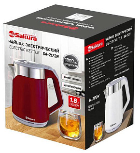SAKURA SA-2172R 1,8л красный Чайник электрический