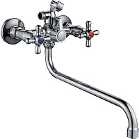 GOTA ROCIO 095711-GOTA Barcelona Смеситель д/ванны с 2-мя рукоятками с изливом S-30см. перекл.душа