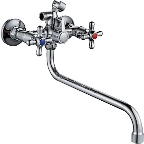 GOTA ROCIO 095711-GOTA Barcelona Смеситель д/ванны с 2-мя рукоятками с изливом S-30см. перекл.душа