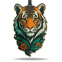 AROMA BAR подвеска цветная ?Тигр сказочный? в крафтовой упаковке с мини-брелоком 49339 Ароматизатор