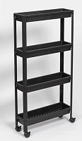 VIOLET VIKEA 4-х ярусная узкая (черная) 782407 Этажерка