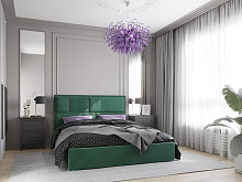 НК-МЕБЕЛЬ MADISON new кровать 1600х2000 Велюр Зеленый 72305909 (2 кор.) Кровать интерьерная