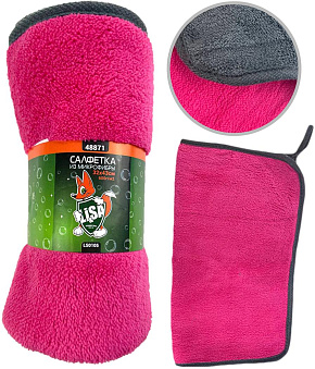 LI-SA LS0105 из суперплотной микрофибры для сушки и полировки 32х43см, плотность 600г/м2 48871 Салфетка для автомобиля