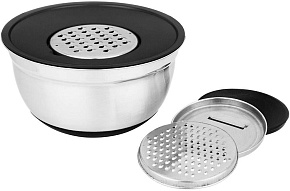 AGNESS 880-128 6в1 с крышкой и 3-мя терками 24см 2,25л Миска