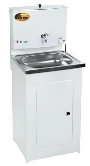 ВИХРЬ 74/4/1 Умывальник дачный ЛЮКС, с подогревом, нержавеющая мойка, цвет белый Умывальник