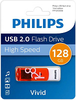 PHILIPS 128Gb VIVID2.0 Белый/Оранжевый (FM12FD05B/97) Флешка