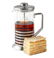 TIMA Френч-пресс "НАПОЛЕОН" 600мл. нержавеющая сталь, боросиликатное стекло. FG-600 Френч-пресс TIMA Френч-пресс "НАПОЛЕОН" 600мл. нержавеющая сталь, 