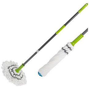 РЫЖИЙ КОТ Швабра для пола ТВИСТ лайт с насадкой из микрофибры (310482) Швабра