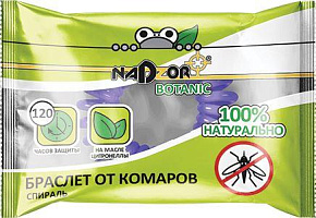 NADZOR Браслет от комаров ?РЕЗИНКА?, БИО, Botanic BRBIO1 Браслет от комаров