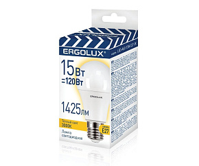 ERGOLUX (14308) LED-A60-15W-E27-3K Лампа светодиодная
